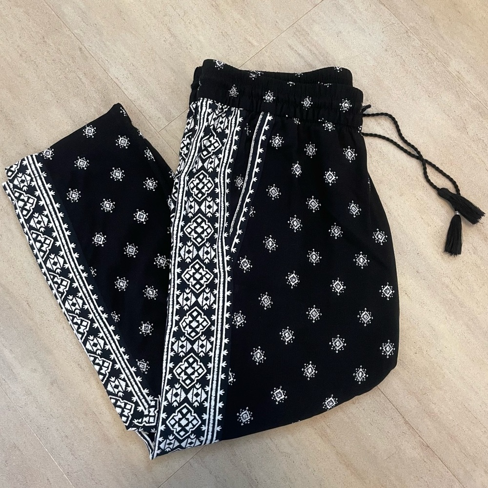 Linen blend soft pants